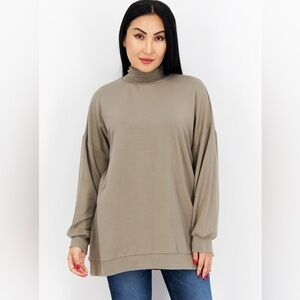 BB Dakota by Steve Madden Super Soft Olive Mock Neck Tunic